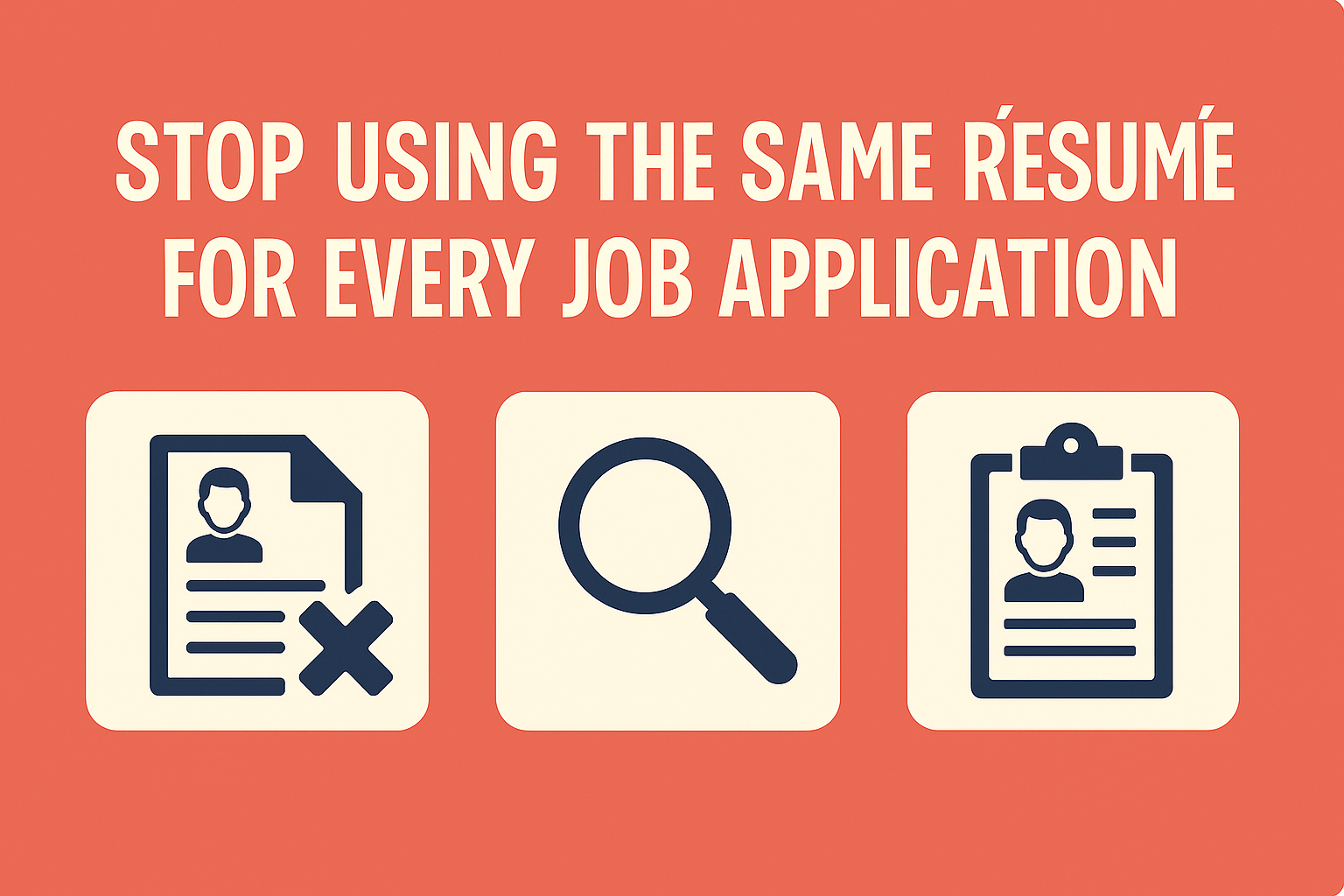 Stop Using the Same Resume for Every Job Application